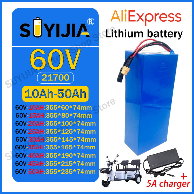 60V 50Ah Electric Scooter Battery - Bateria de Lítio 21700 60V 50Ah