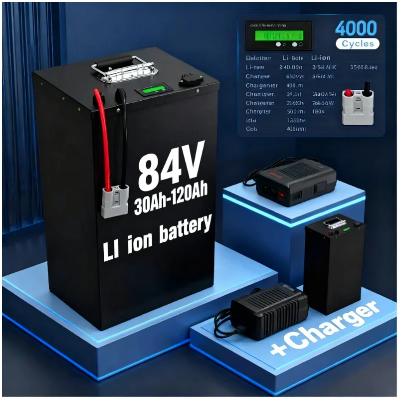 72V 40Ah Lifepo4 Battery Pack - Bateria de Íon de Lítio 84V