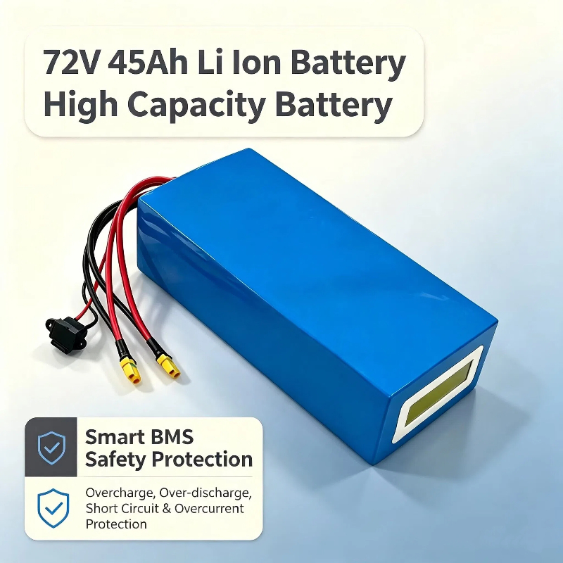 72V 40Ah Lifepo4 Battery Pack - Bateria Triangular de Íon de Lítio