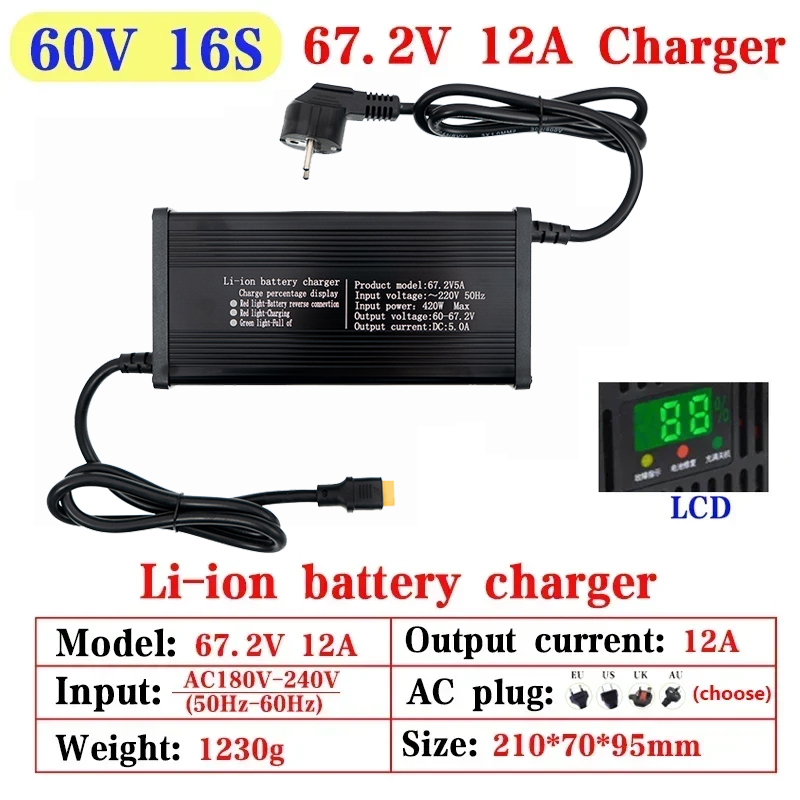 Carregador de Íon de Lítio 48V - 84V 20A Smart Charger avaliação e preço
