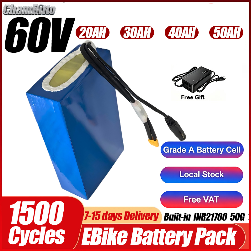 Bicicleta elétrica 60V 1500W,  - 60V 50Ah Electric Scooter Battery avaliação e preço